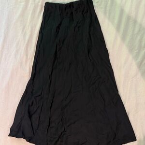 Black satin skirt